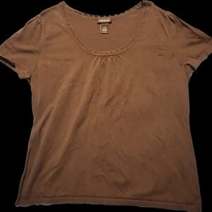 Brown Shirt with Lace